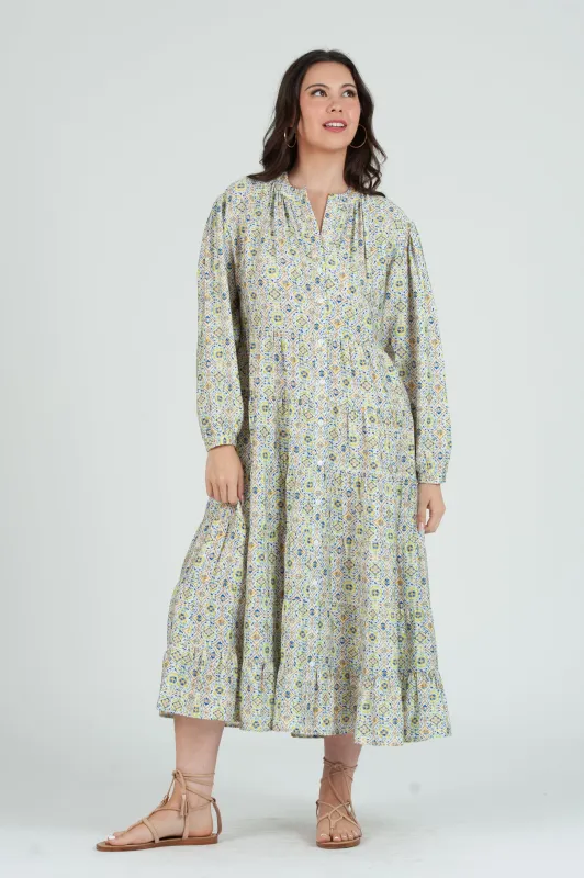Women's Batik Print Maxi Dress made by Lucca Couture