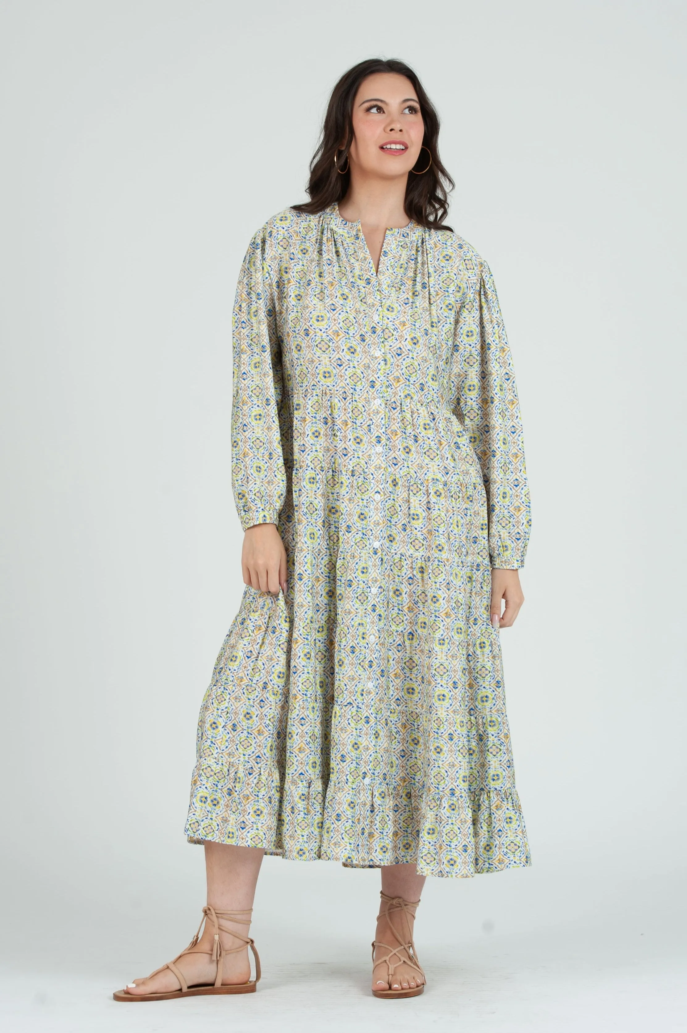 Women's Batik Print Maxi Dress sold by Lucca Couture