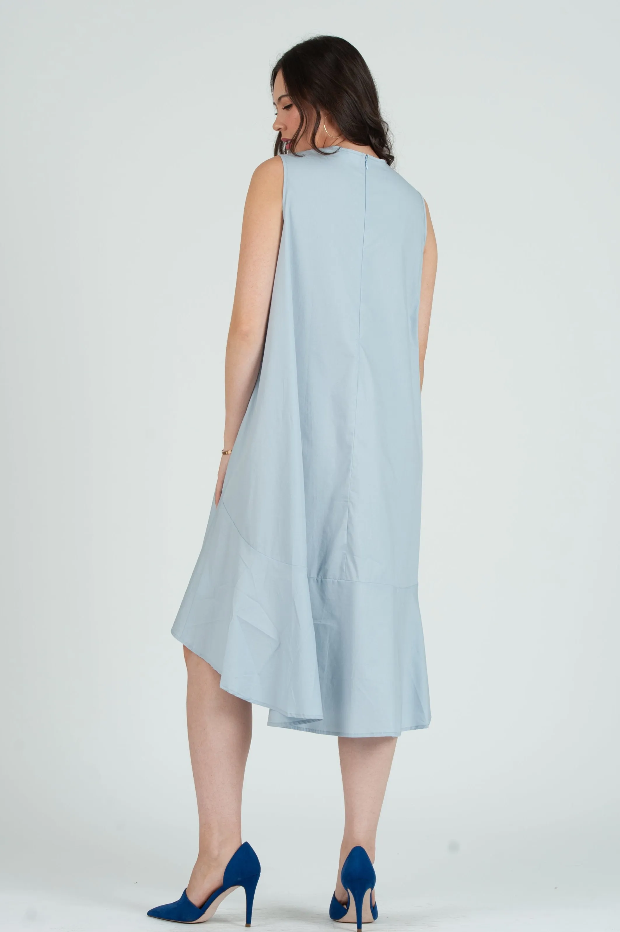 Women's Poplin Sleeveless Hi Low Dress sold by Lucca Couture product image thumbnail 5