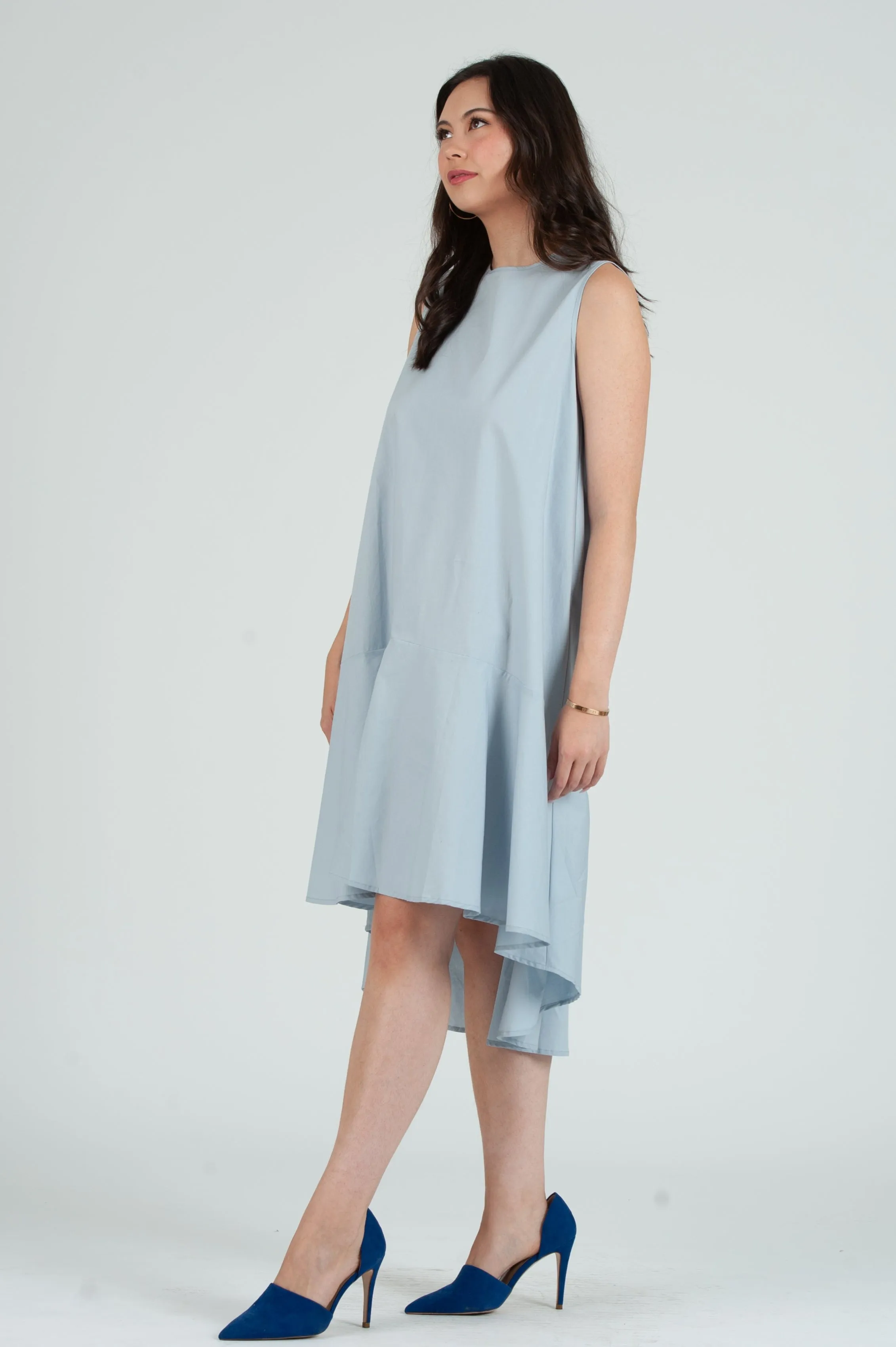 Women's Poplin Sleeveless Hi Low Dress sold by Lucca Couture product image thumbnail 3