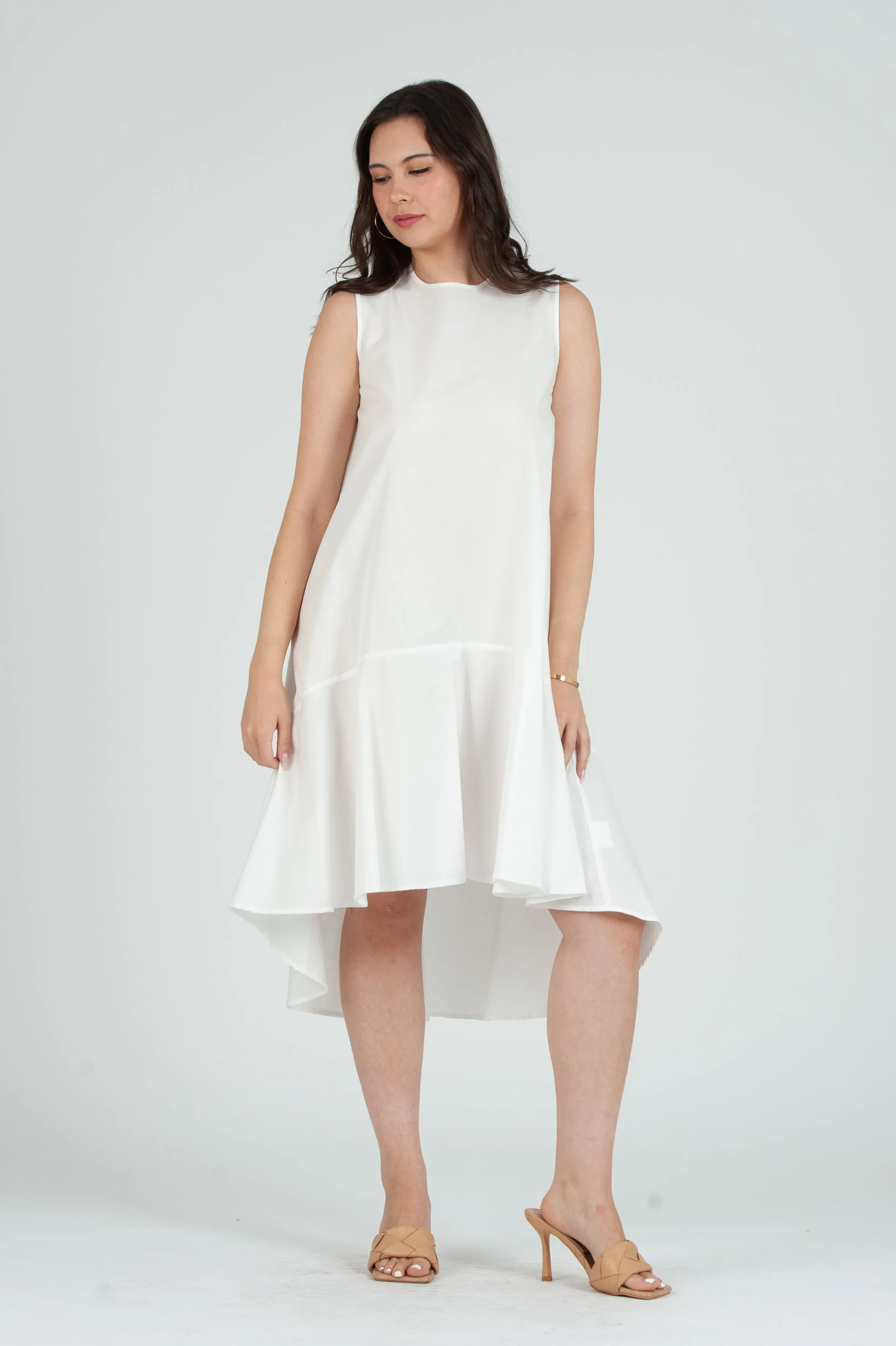 Women's Poplin Sleeveless Hi Low Dress sold by Lucca Couture product image thumbnail 2