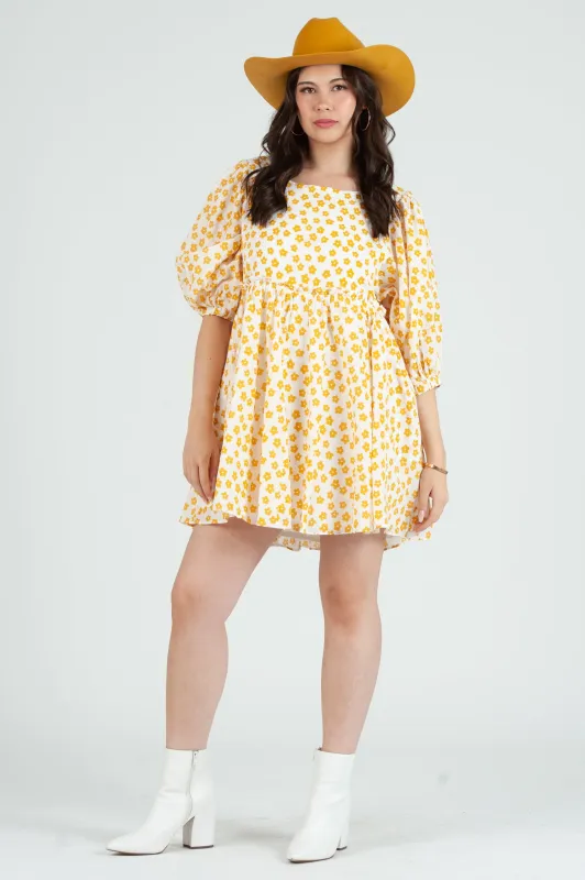 Women's Floral Smocked Mini Dress sold by Lucca Couture