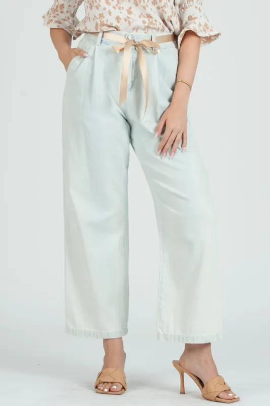 Women's Light Denim High Waist Jeans sold by Lucca Couture