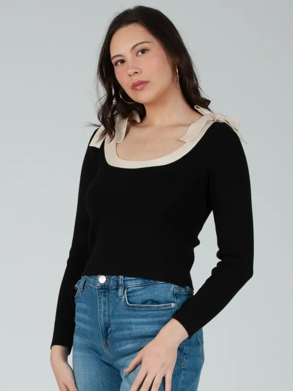 Women's Knit Sweater Top sold by Lucca Couture