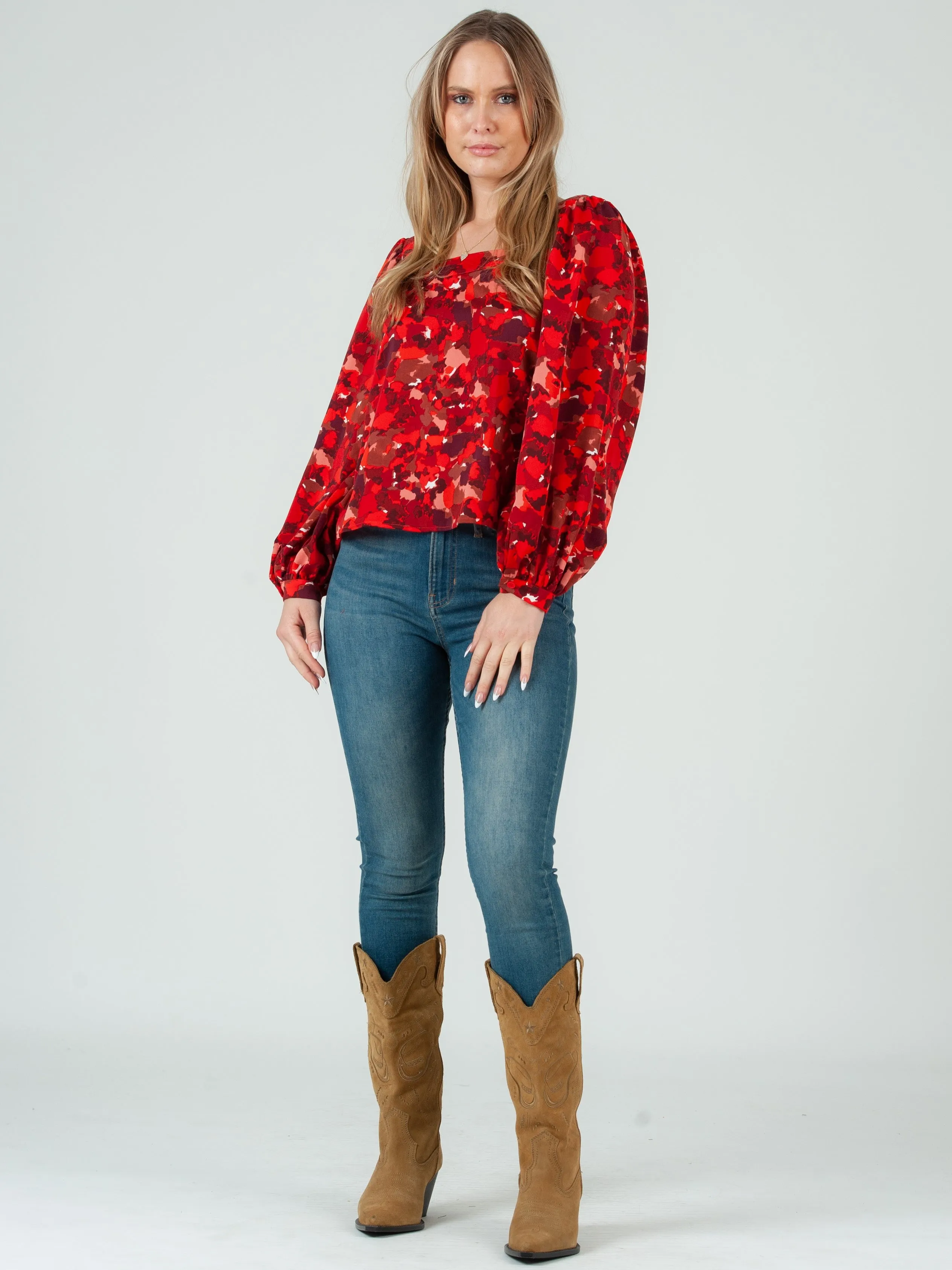 Women's Abstract Printed Blouse sold by Lucca Couture product image thumbnail 2