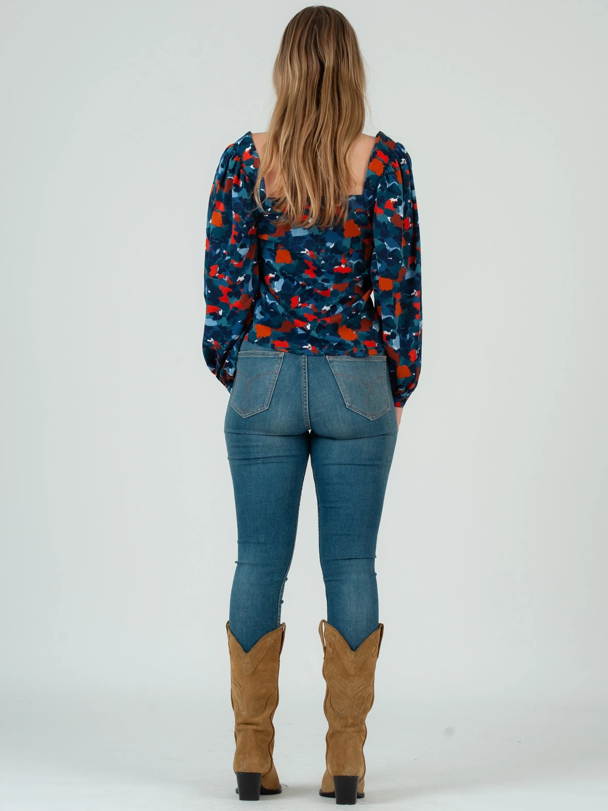 Women's Abstract Printed Blouse sold by Lucca Couture product image thumbnail 5