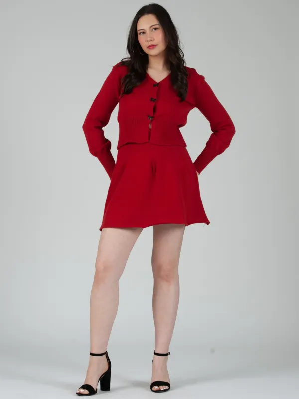 Women's Sweater Cardigan & Skirt Set made by Lucca Couture