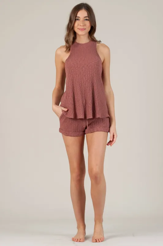 Women's Lounge Tank & Shorts Set sold by Lucca Couture