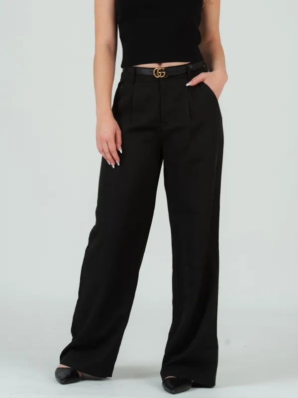Women’s Classic Trousers-Black sold by Lucca Couture