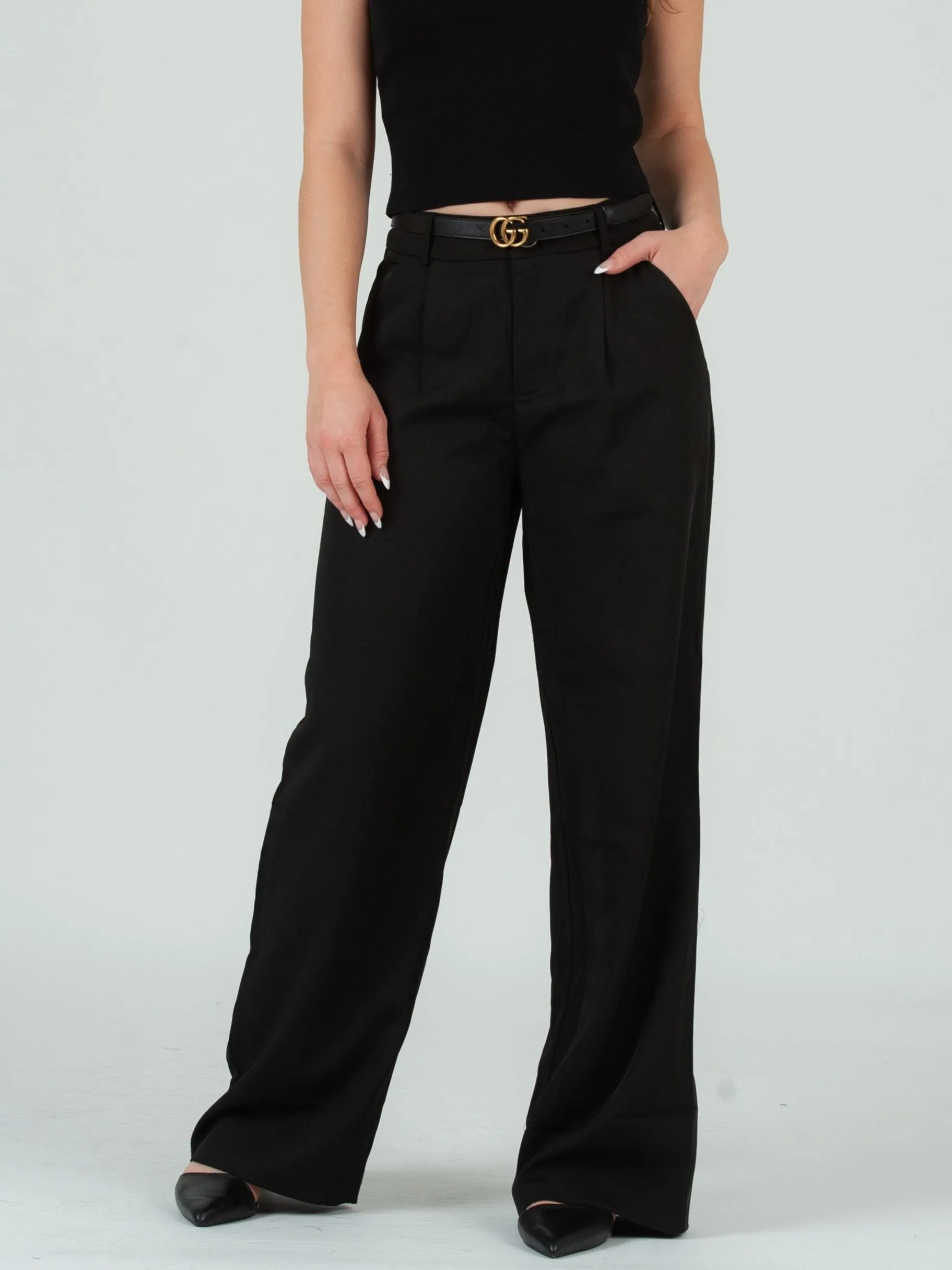 Women’s Classic Trousers-Black sold by Lucca Couture