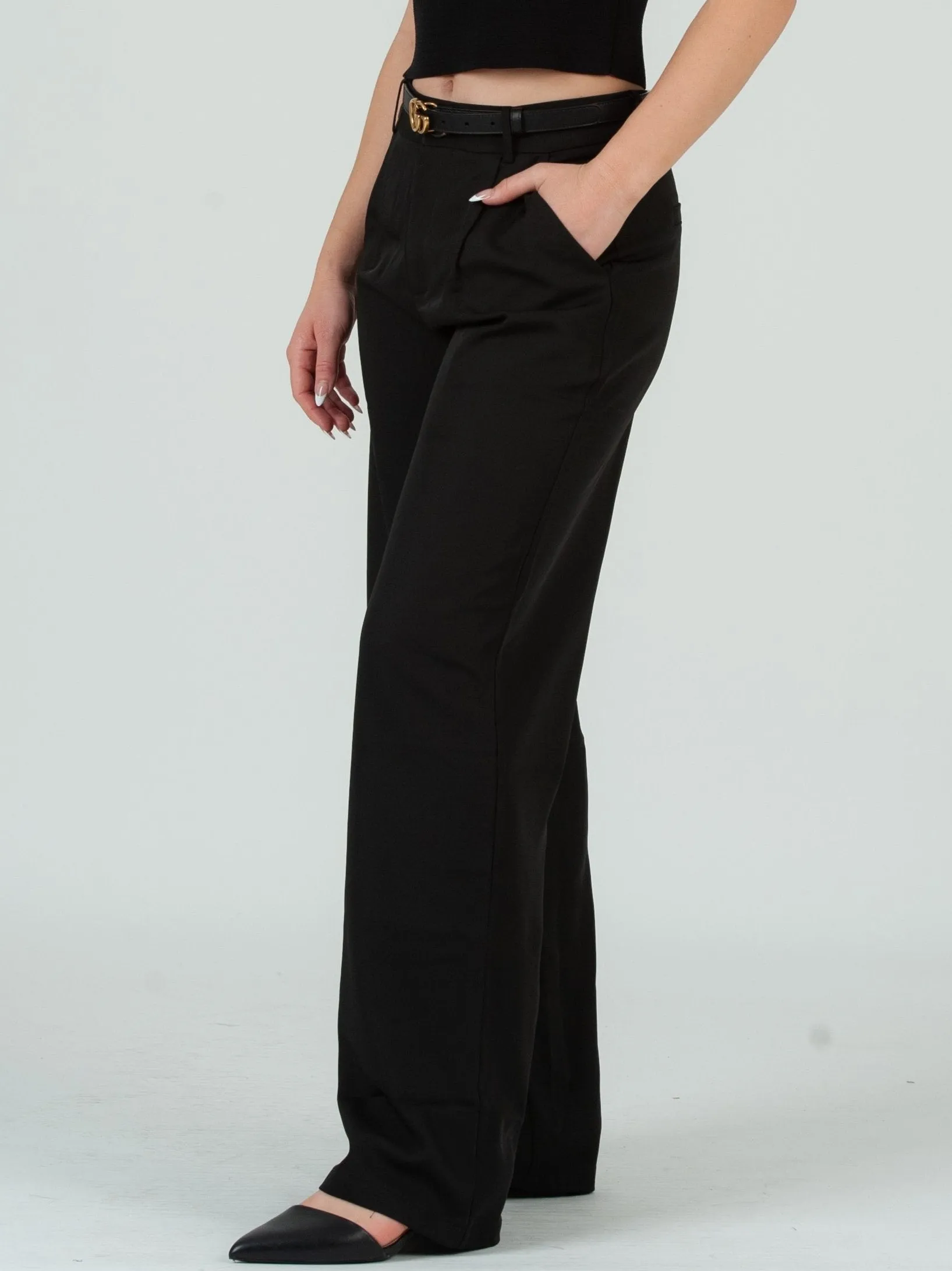 Women’s Classic Trousers-Black sold by Lucca Couture product image thumbnail 2