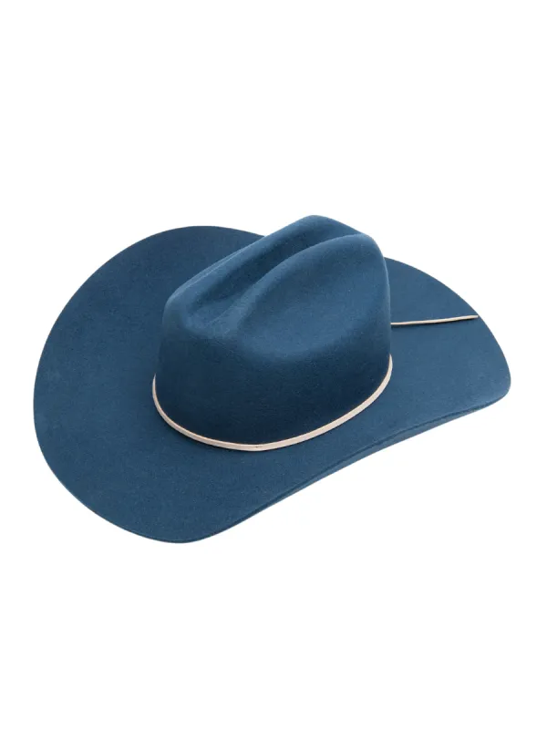 Women's Cattleman Rancher Wool Hat in Denim Blue sold by Lucca Couture