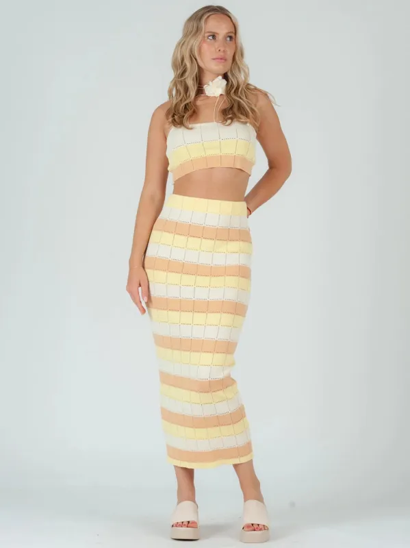 Women's Knit Pointelle Crop Top sold by Lucca Couture