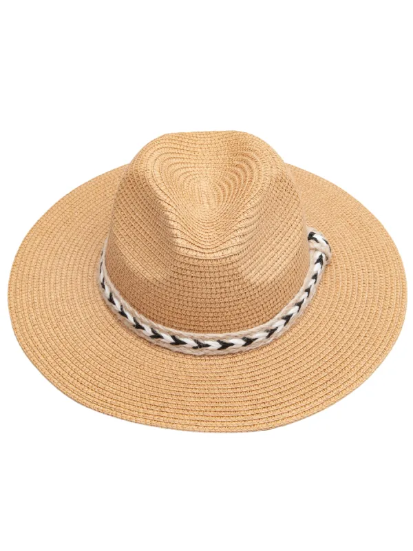 ON DECK SUN STRAW HAT-NATURAL BW sold by Lucca Couture