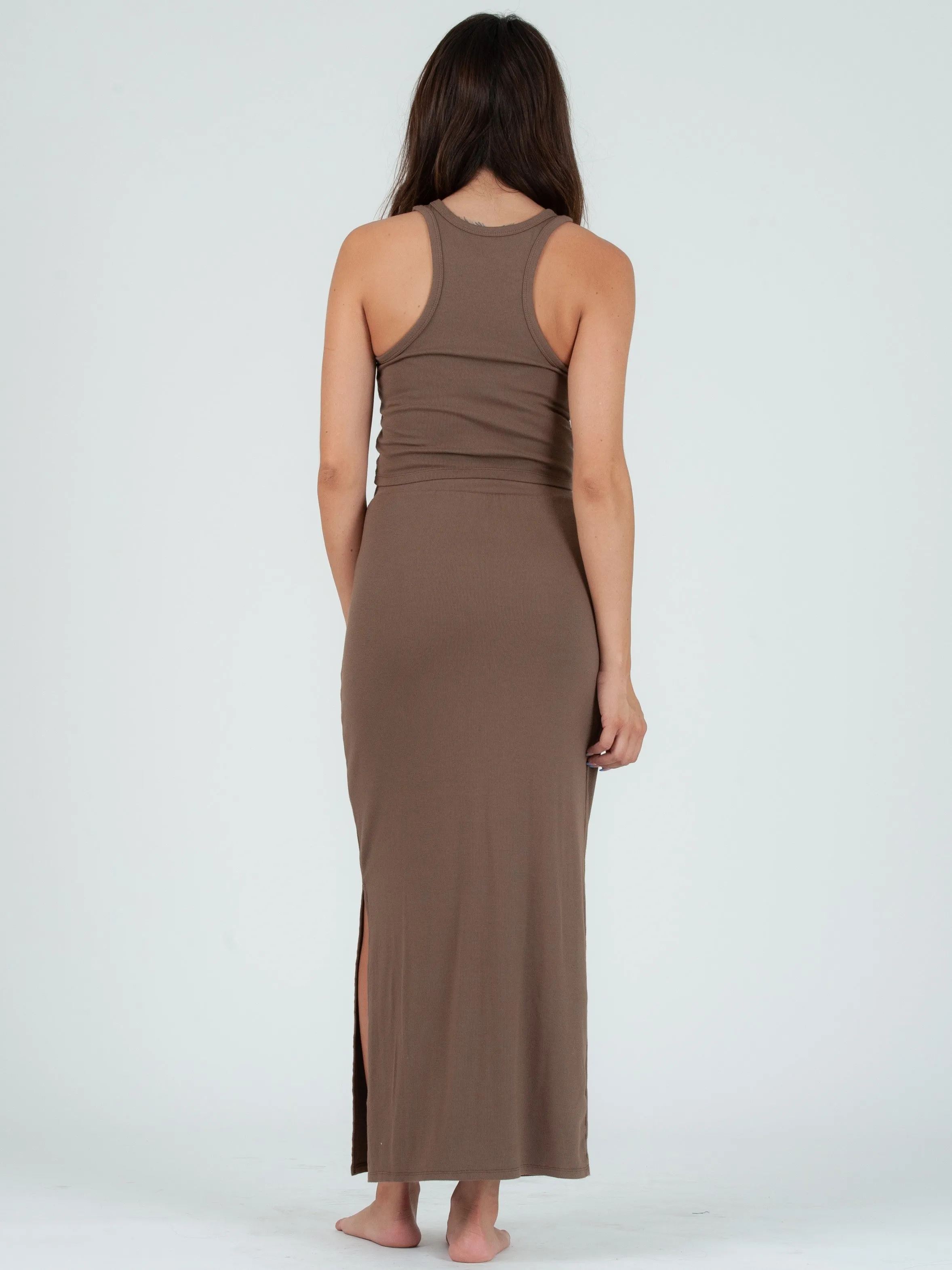 KENDALL PENCIL SKIRT-ESPRESSO sold by Lucca Couture product image thumbnail 4