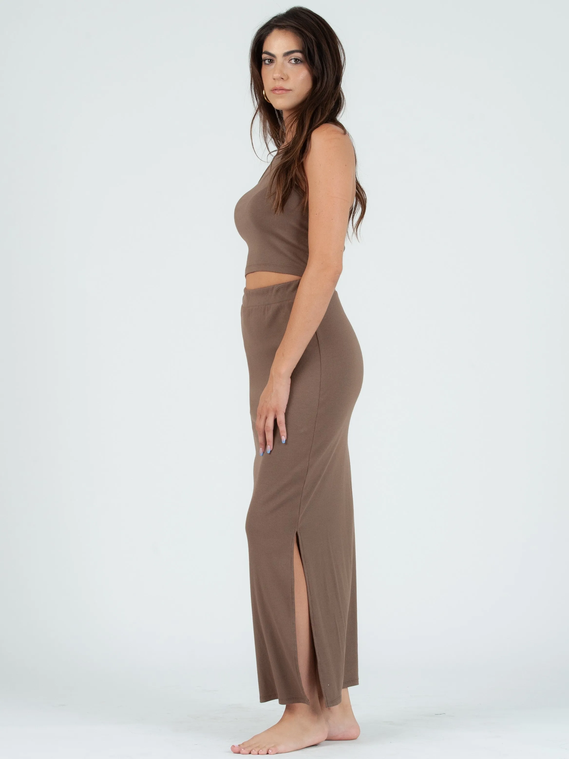 KENDALL PENCIL SKIRT-ESPRESSO sold by Lucca Couture product image thumbnail 2