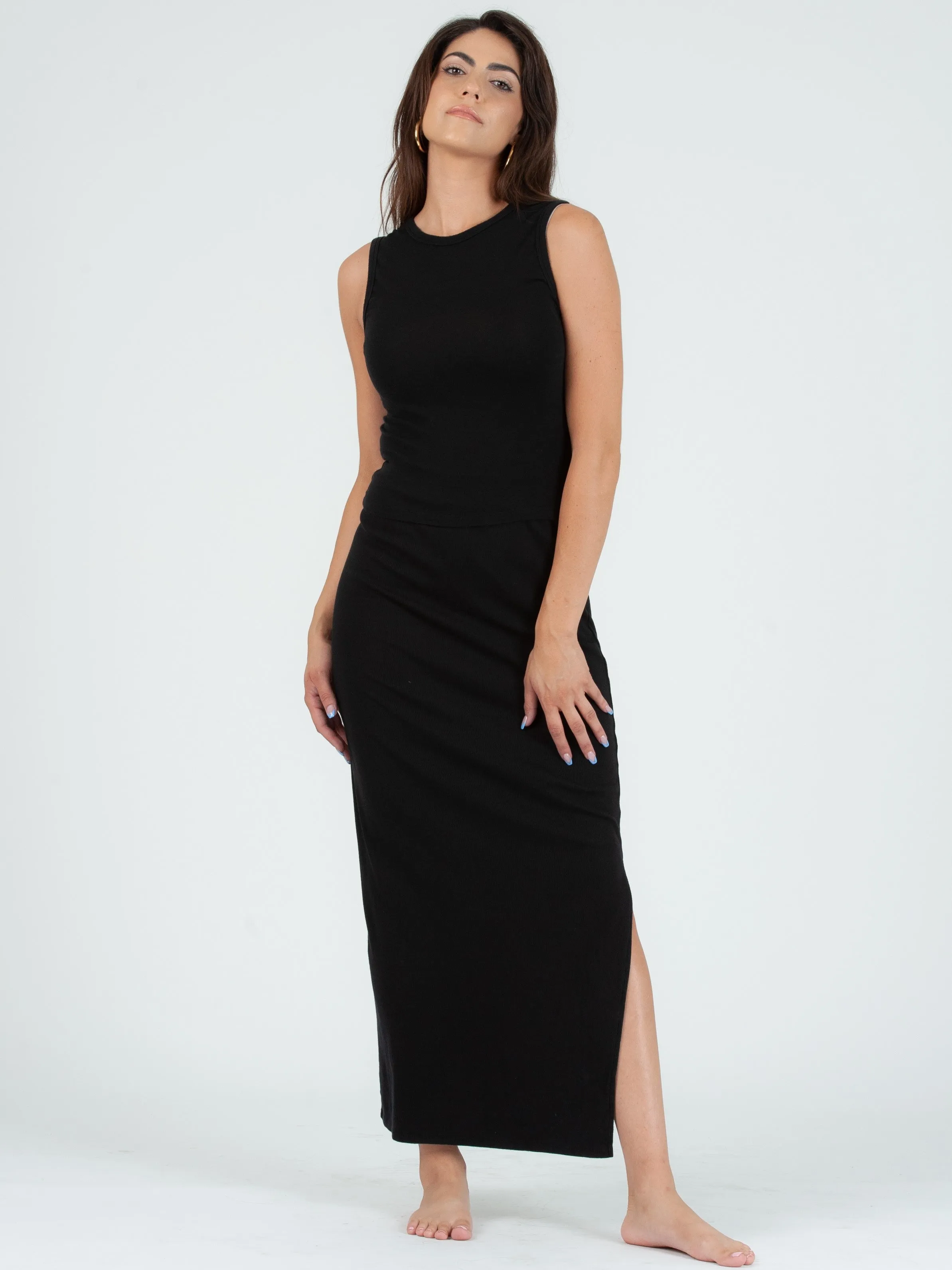 KENDALL PENCIL SKIRT-BLACK sold by Lucca Couture