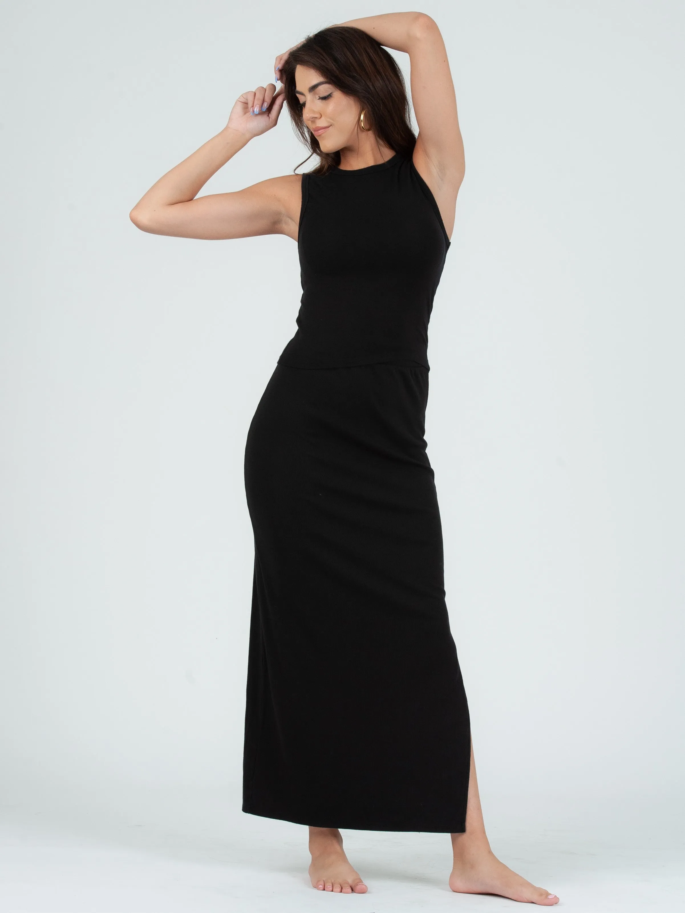 KENDALL PENCIL SKIRT-BLACK sold by Lucca Couture product image thumbnail 5