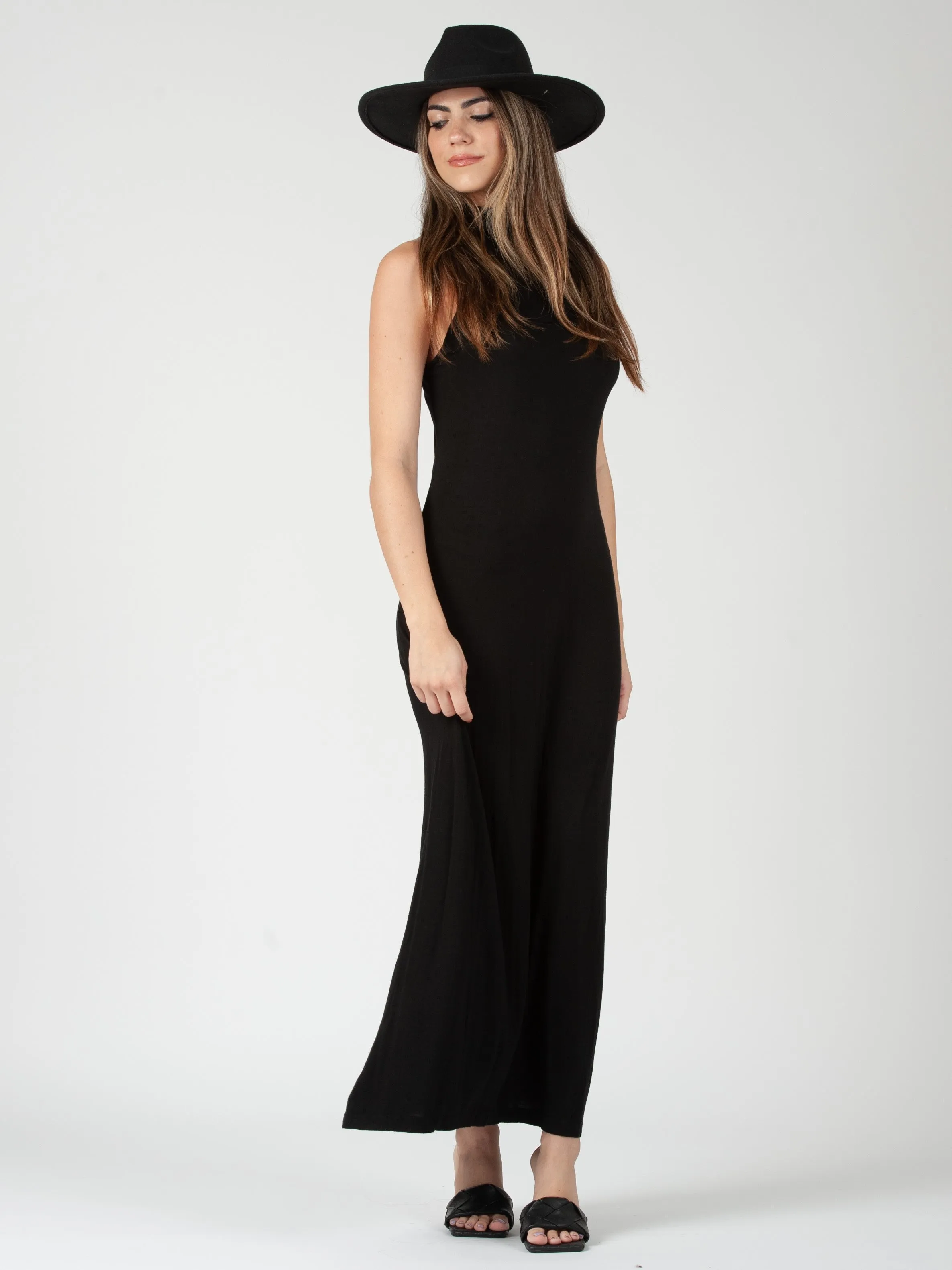 BAJA KNIT DRESS-BLACK sold by Lucca Couture product image thumbnail 4