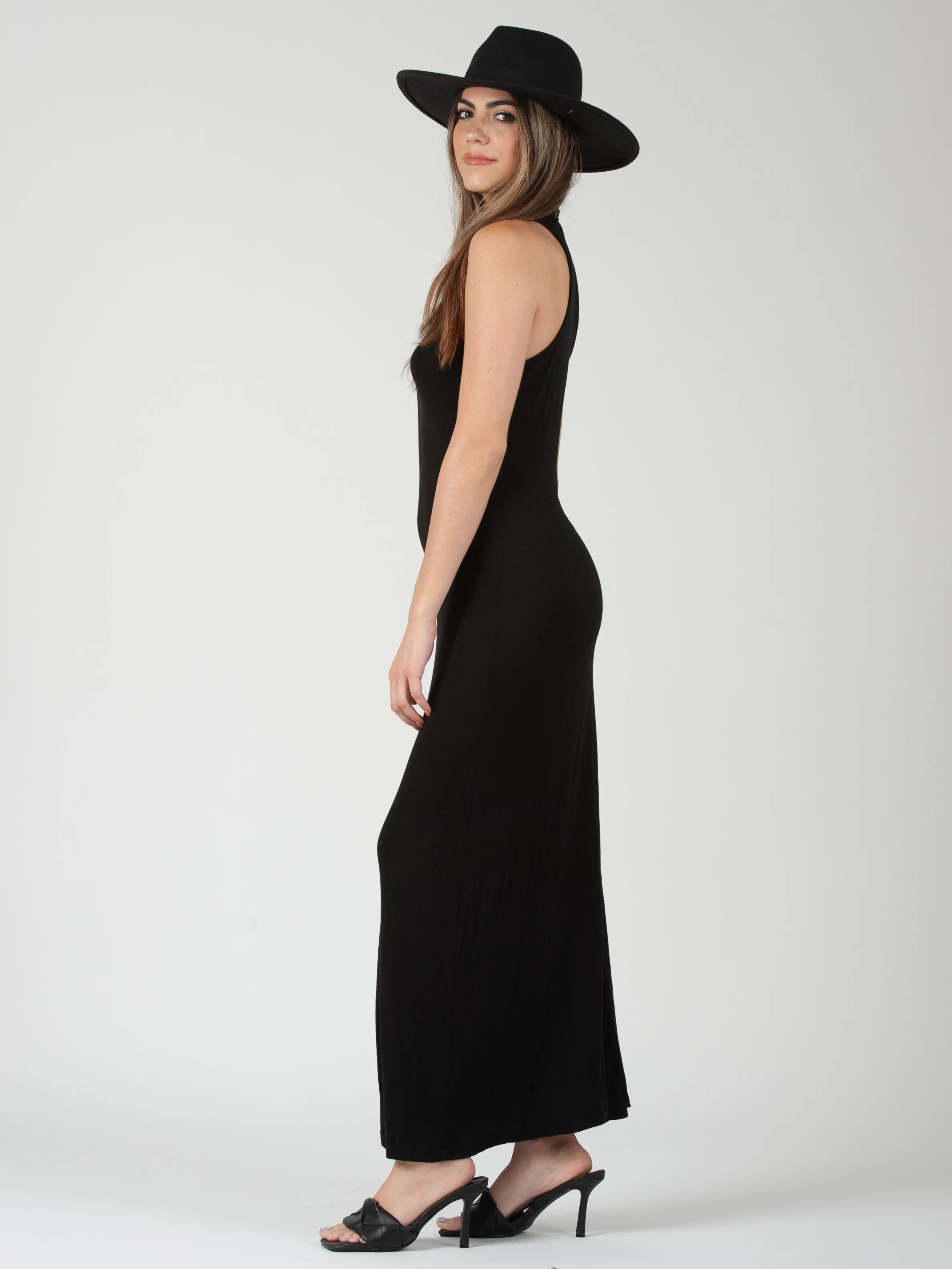 BAJA KNIT DRESS-BLACK sold by Lucca Couture product image thumbnail 2