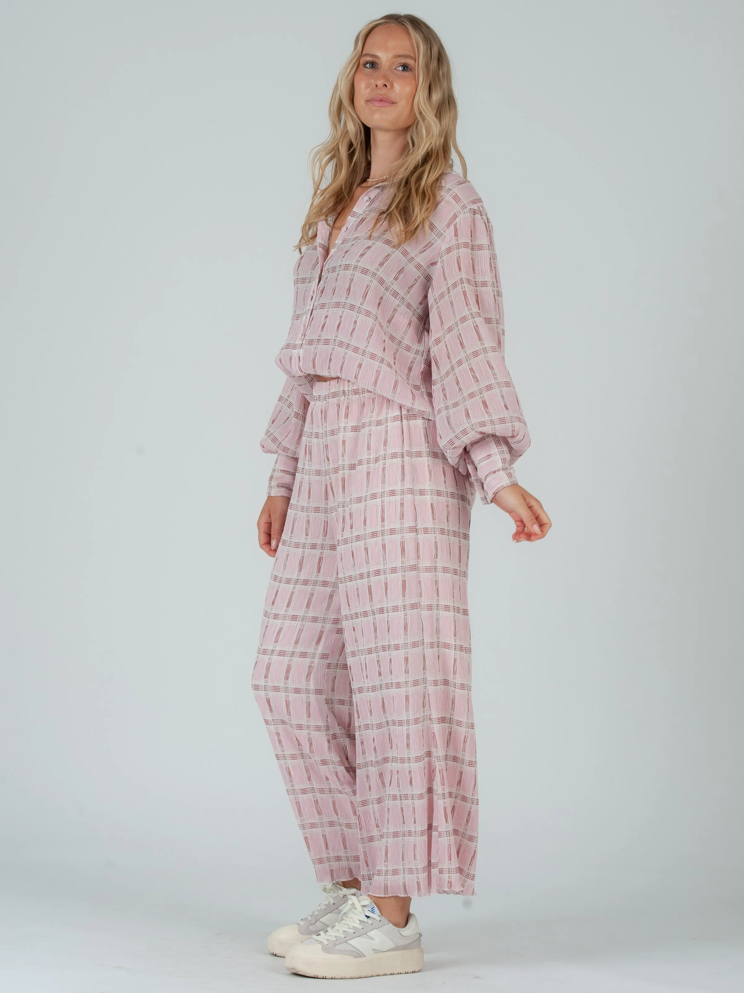 ELLA PRINTED BOHO BLOUSE-PINK sold by Lucca Couture product image thumbnail 2