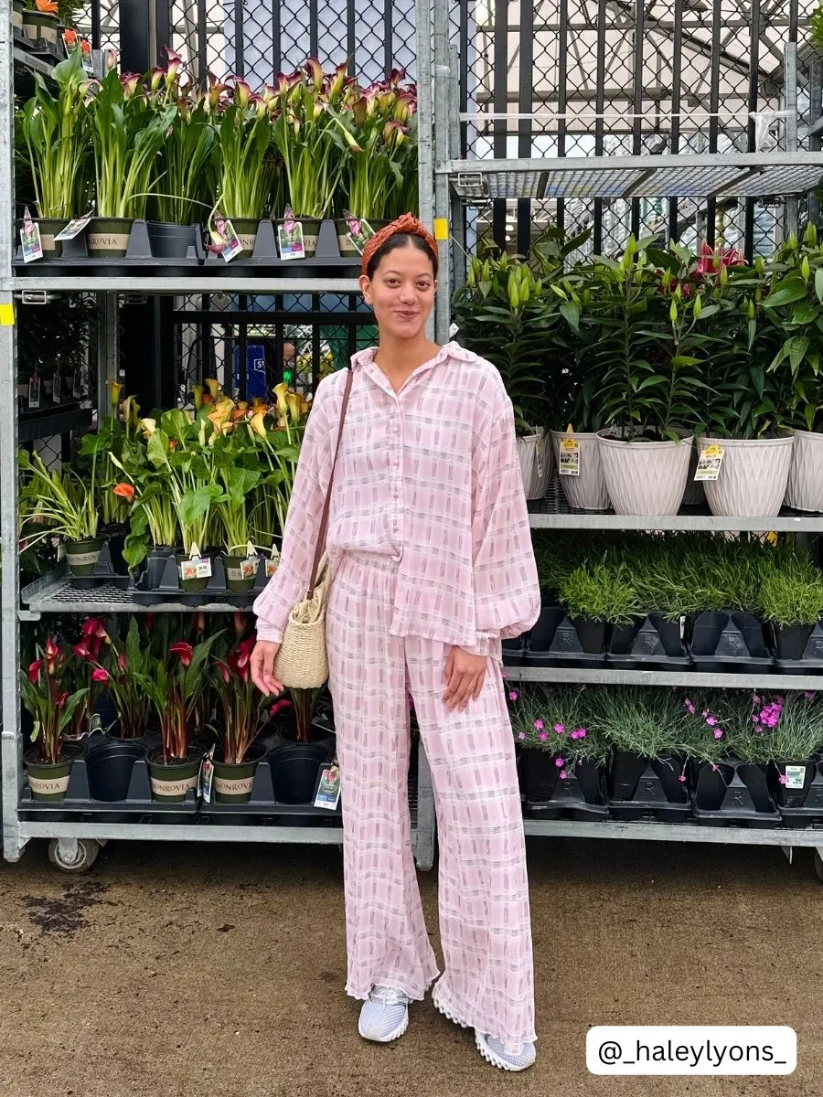 ELLA PRINTED BOHO BLOUSE-PINK sold by Lucca Couture product image thumbnail 4