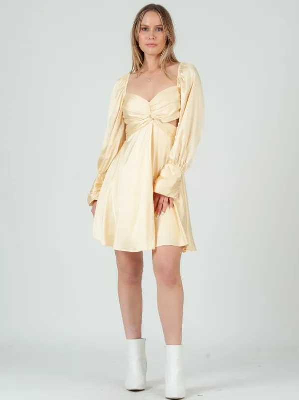 JACINDA LONG SLEEVE MINI DRESS-CHIFFON sold by Lucca Couture