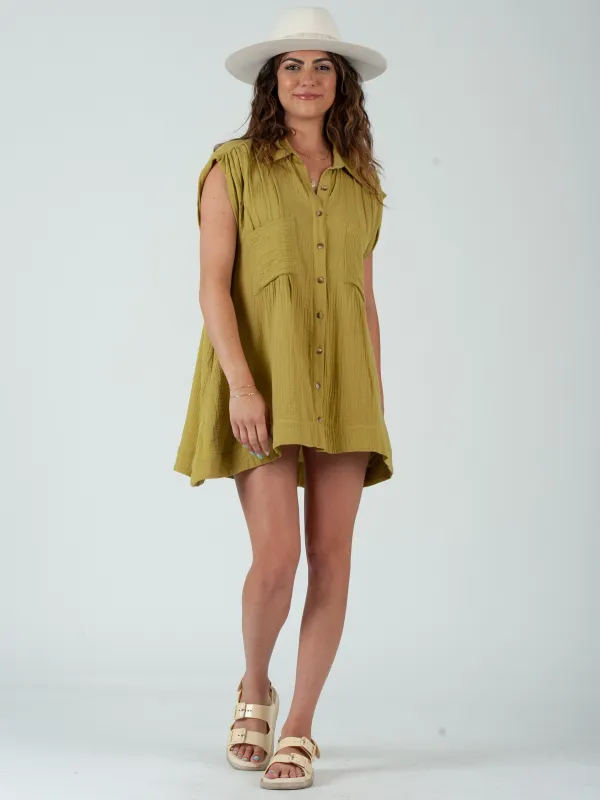 GABRIELA BUTTON DOWN TUNIC-AVO sold by Lucca Couture
