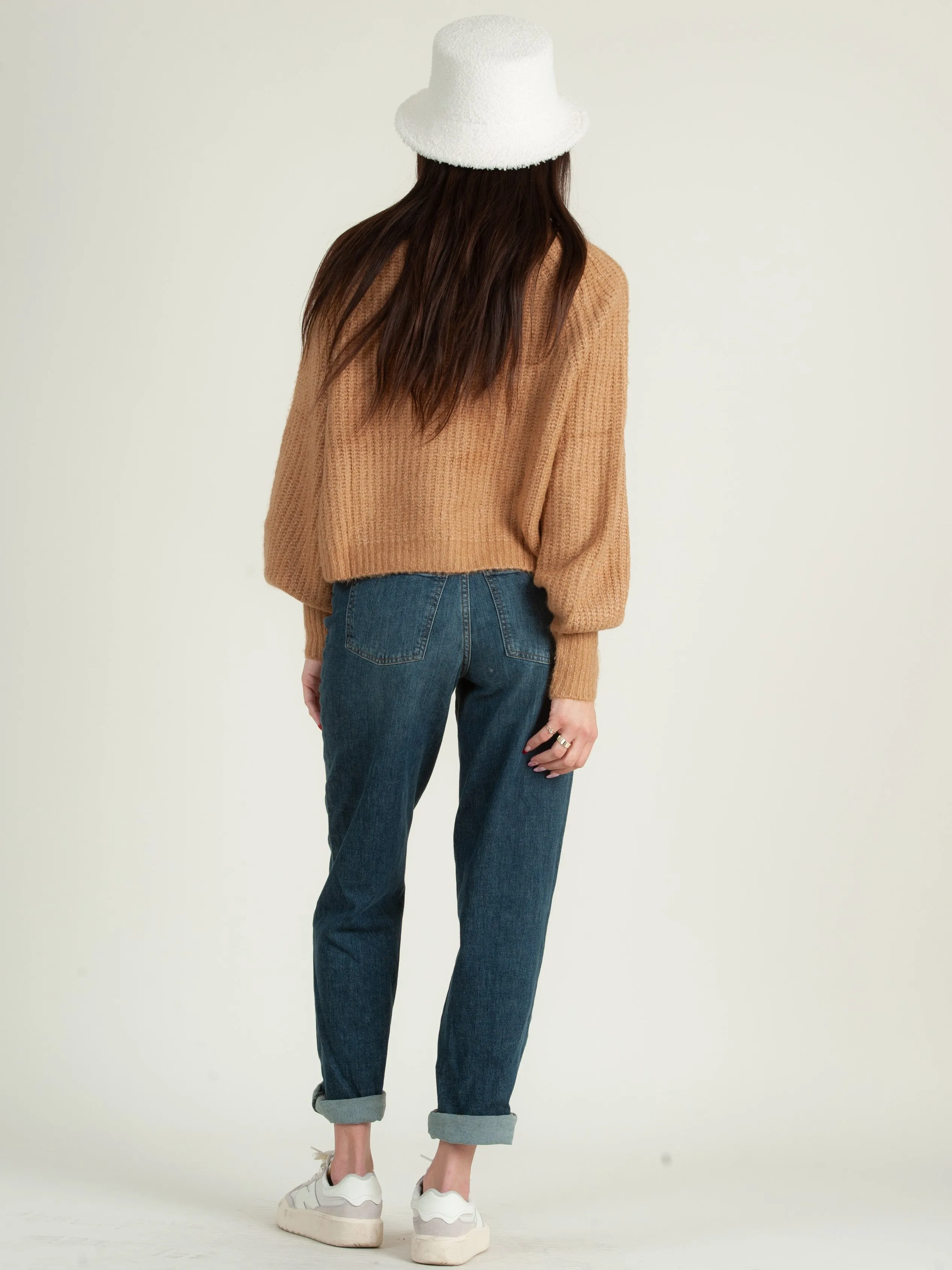 BONNIE MOCK NECK SWEATER-CAMEL sold by Lucca Couture product image thumbnail 3