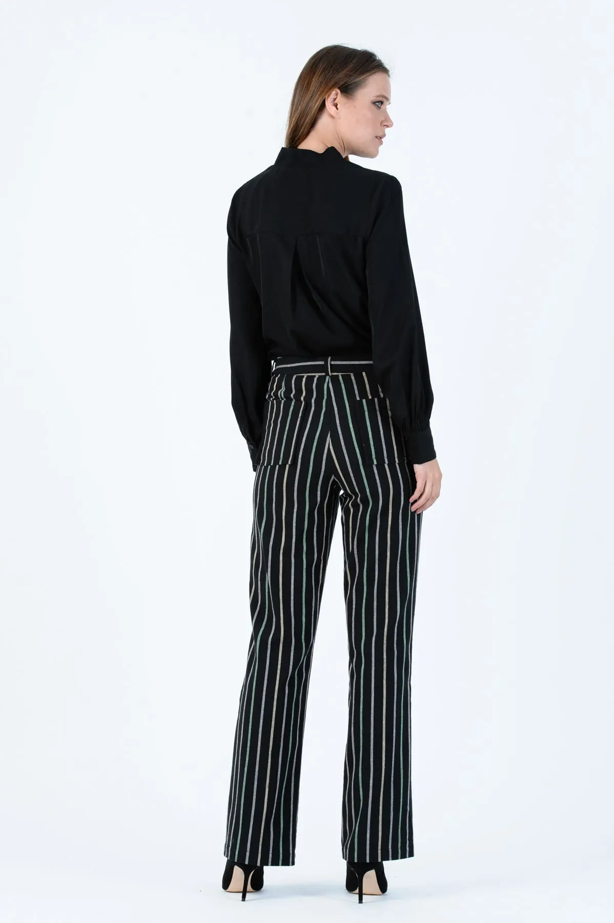 MAYFLOWER CUFFED BLOUSE-OBSIDIAN sold by Lucca Couture product image thumbnail 3