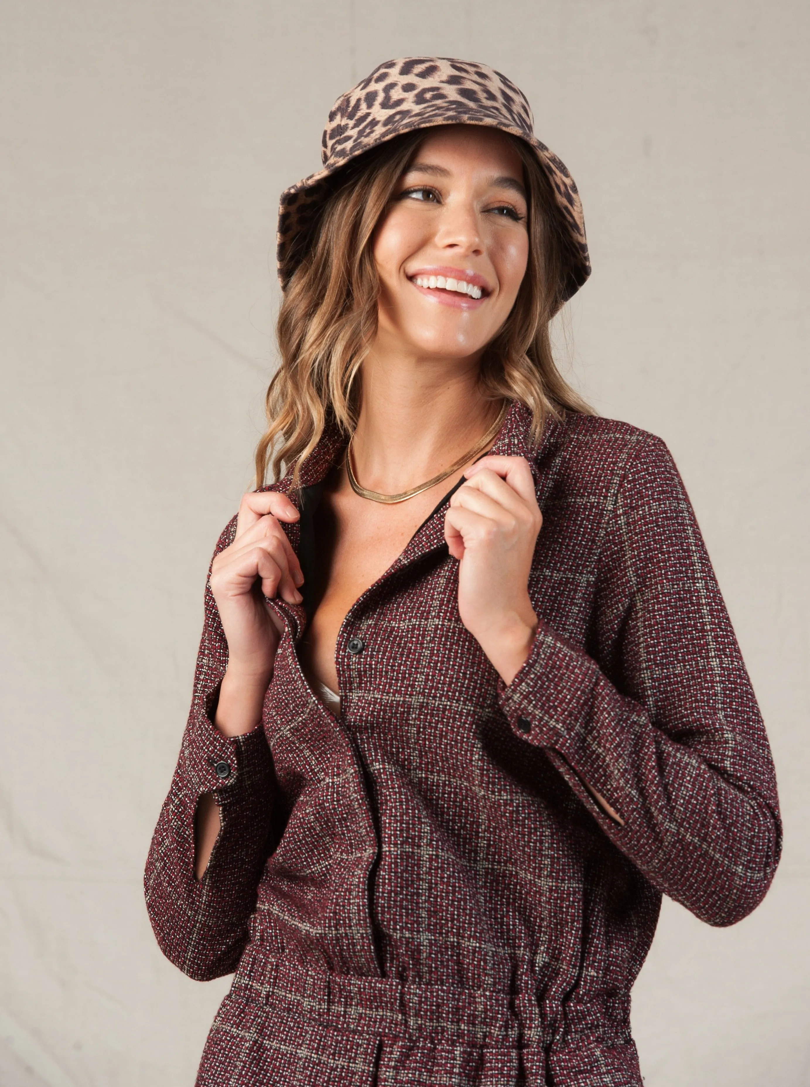 DYLAN JUMPSUIT-AUBURN TWEED sold by Lucca Couture product image thumbnail 5