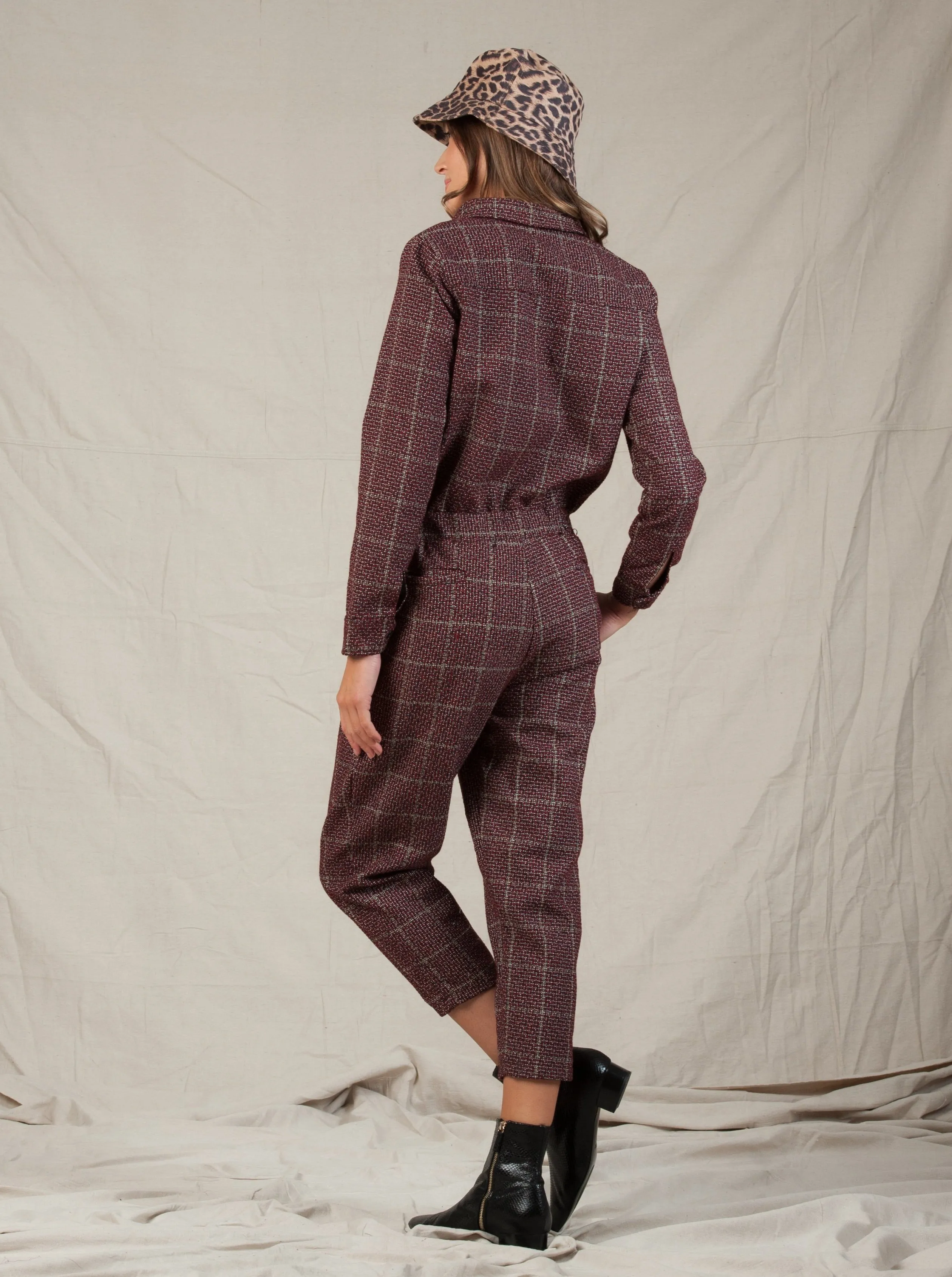 DYLAN JUMPSUIT-AUBURN TWEED sold by Lucca Couture product image thumbnail 4