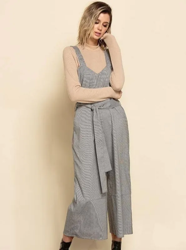 NAPLES JUMPSUIT-HOUNDSTOOTH sold by Lucca Couture