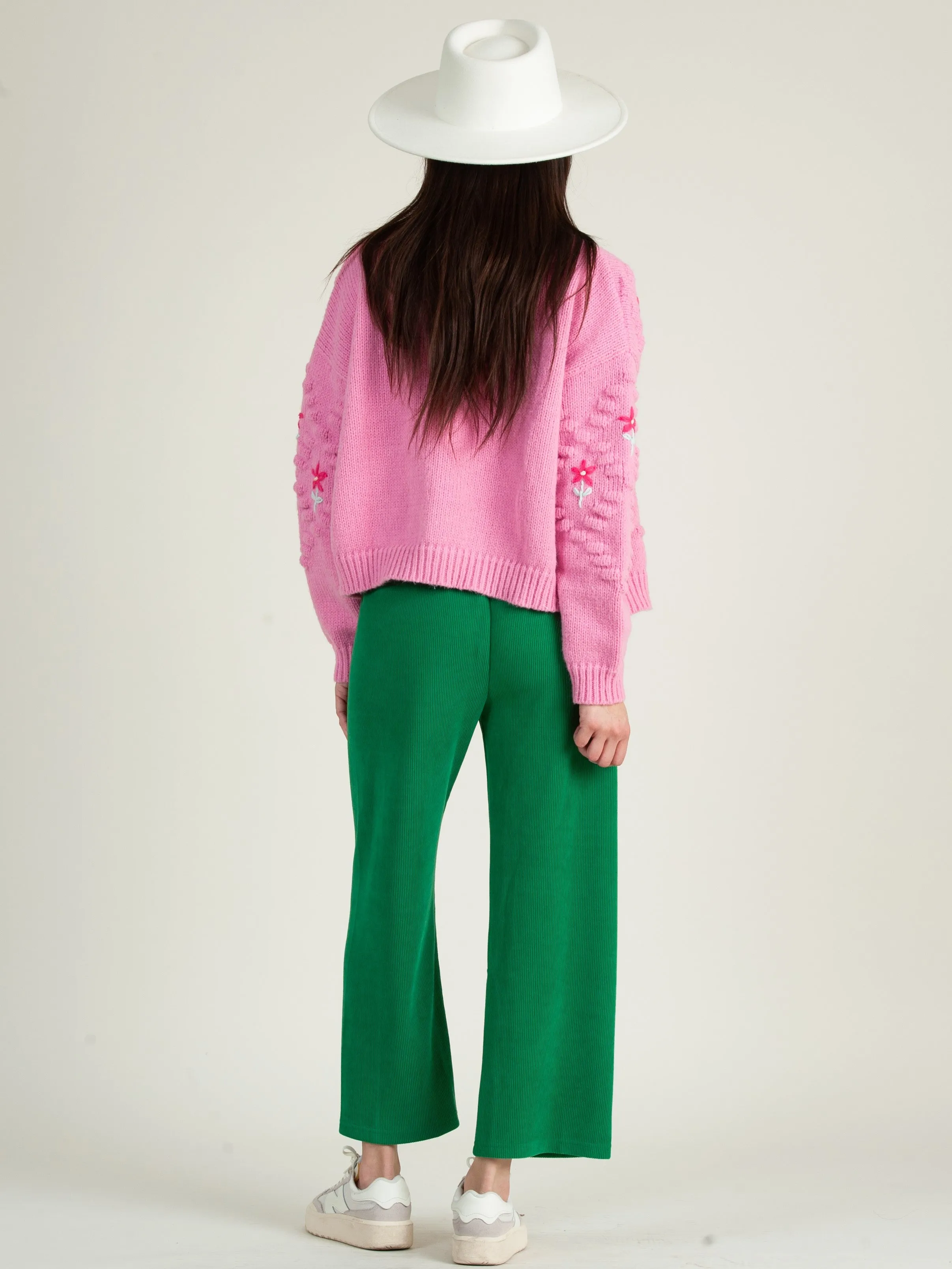 Women's Floral Embroidered Sweater Cardigan sold by Lucca Couture product image thumbnail 4