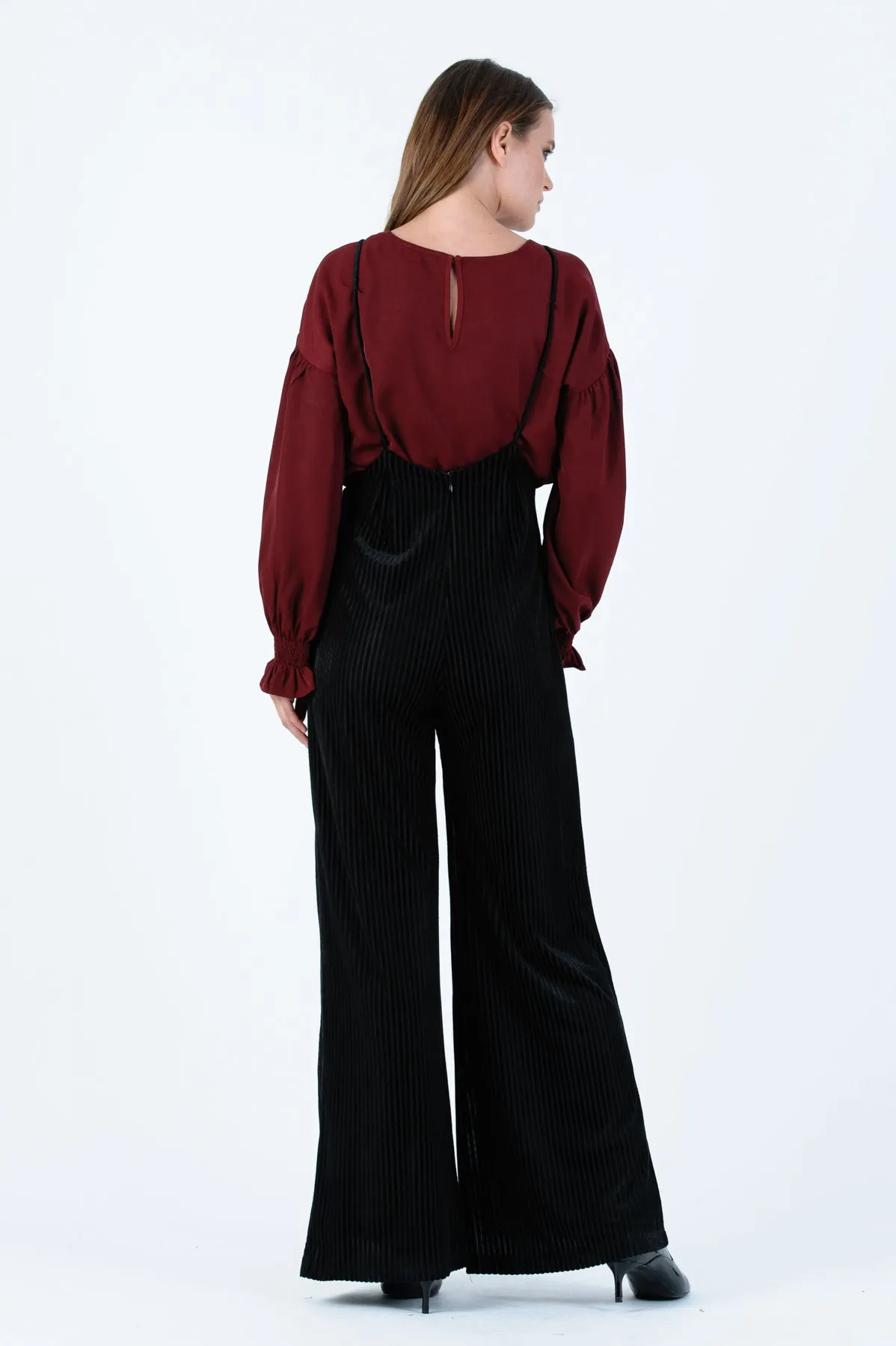 AUTUMN BLOUSE-BURGUNDY sold by Lucca Couture product image thumbnail 2