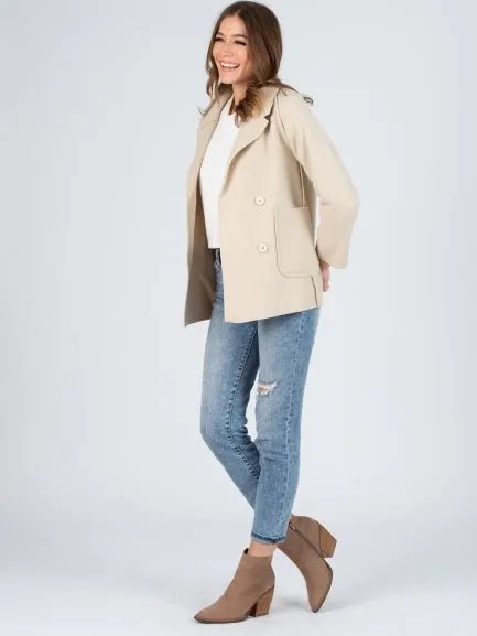 WESTRIDGE BLAZER JACKET-IVORY sold by Lucca Couture product image thumbnail 4