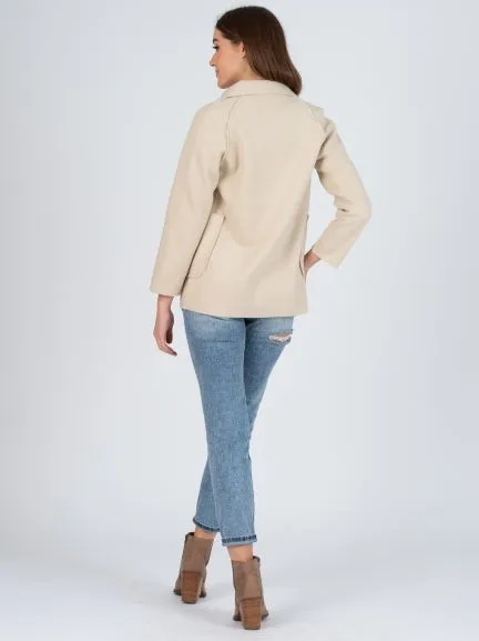 WESTRIDGE BLAZER JACKET-IVORY sold by Lucca Couture product image thumbnail 5