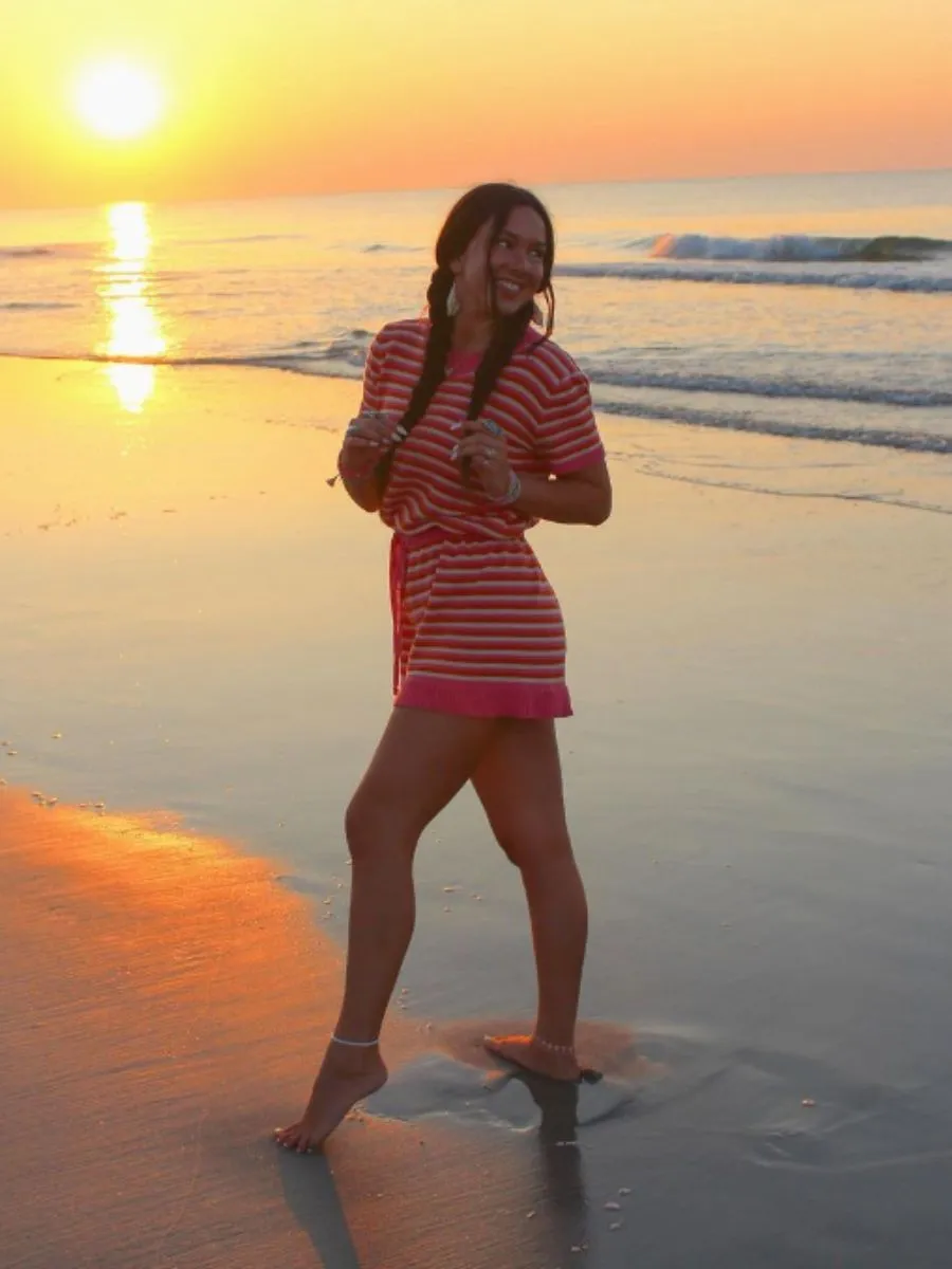 PAULINA RETRO ROMPER-PINK ORANGE sold by Lucca Couture product image thumbnail 2