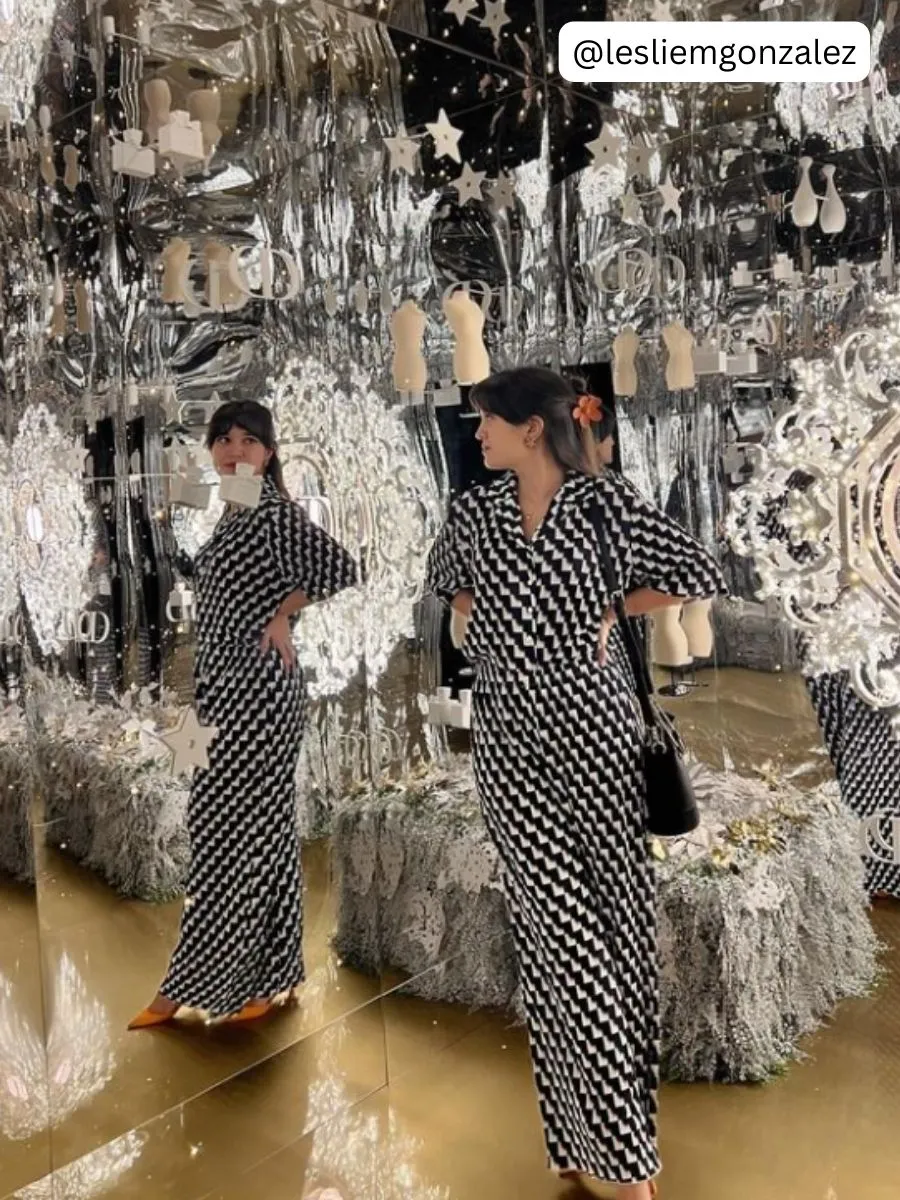 RALEIGH TOP AND PANT SET-BLACK CHECK sold by Lucca Couture product image thumbnail 2