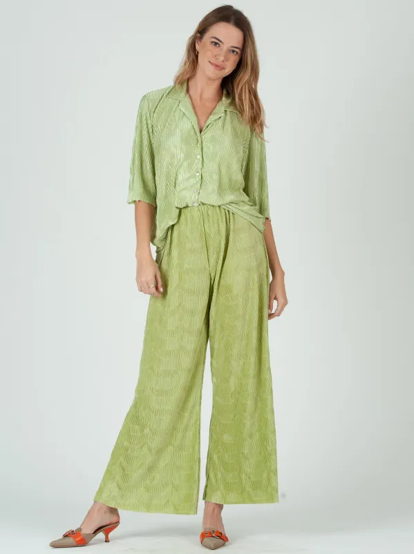 RALEIGH BUTTON DOWN TOP AND PANT SET-KEYLIME sold by Lucca Couture