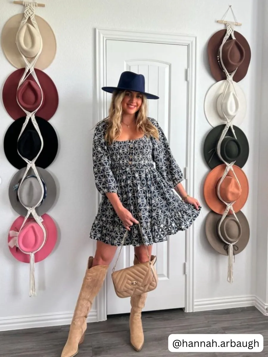 FAITH EYELET MINI DRESS-NAVY sold by Lucca Couture product image thumbnail 2