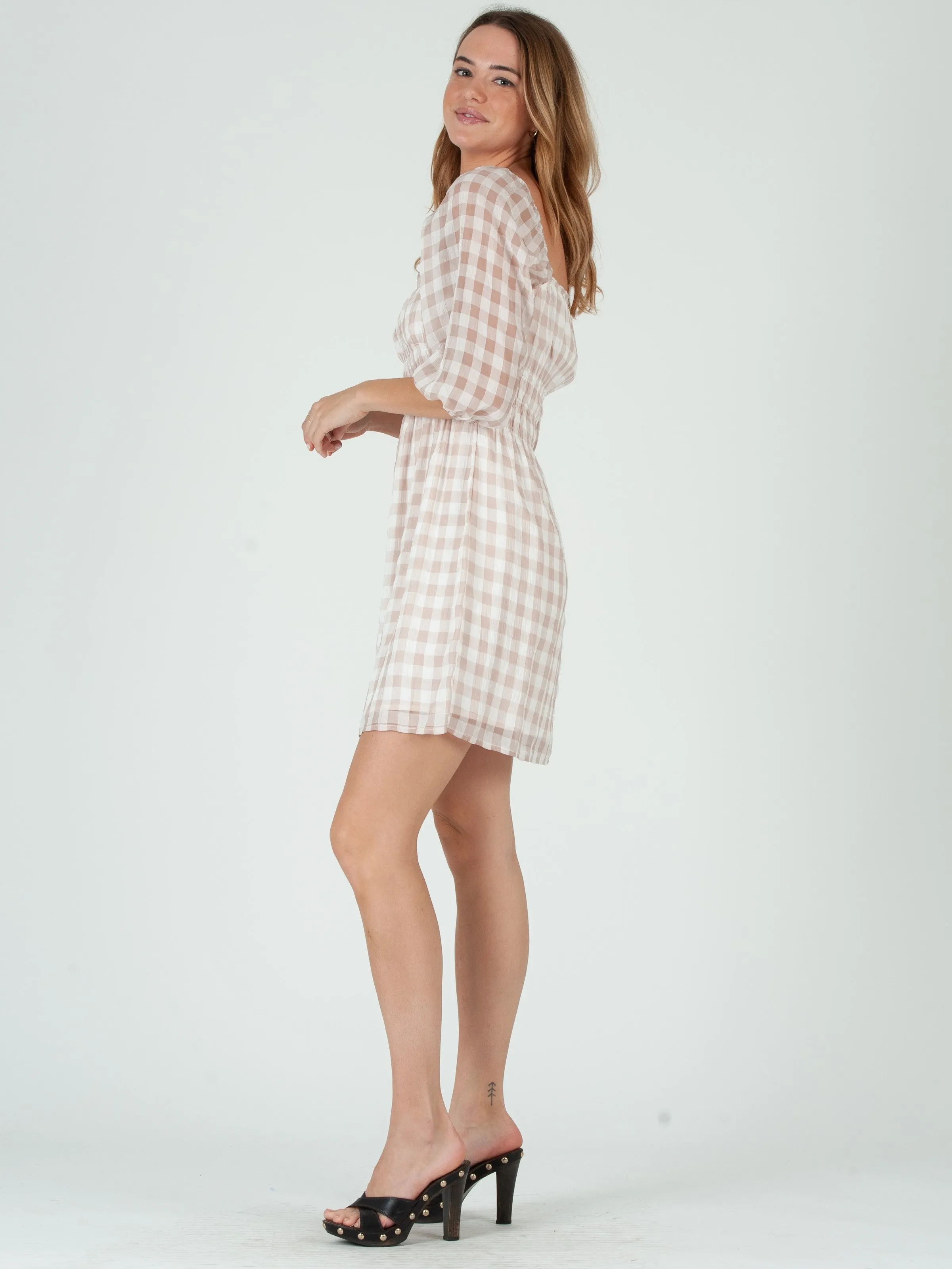 Women's Smocked Mini Dress sold by Lucca Couture product image thumbnail 4