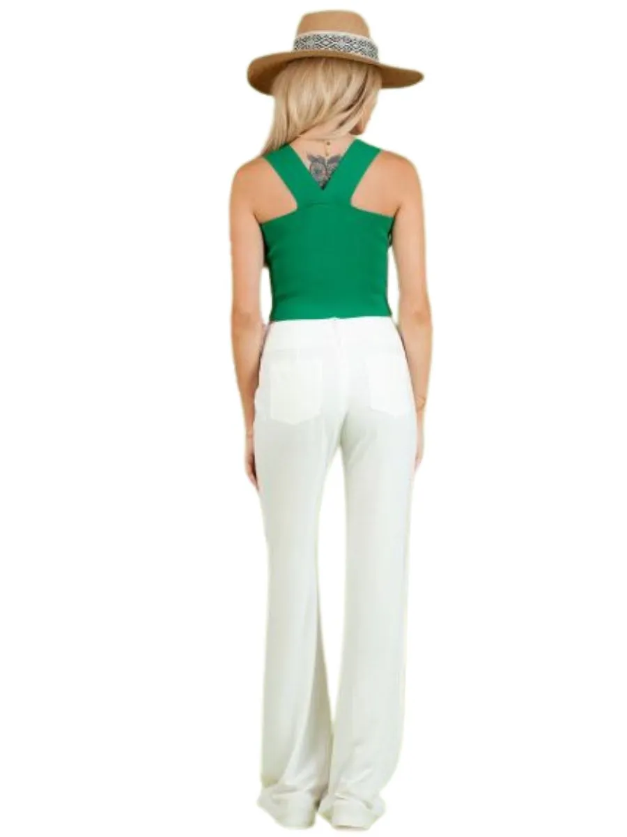 CALENDULA KNIT TANK-KELLY GREEN sold by Lucca Couture product image thumbnail 3