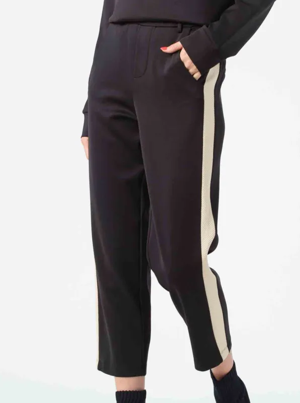 BINET CONTRAST STRIPE PANTS-MACCHIATO sold by Lucca Couture