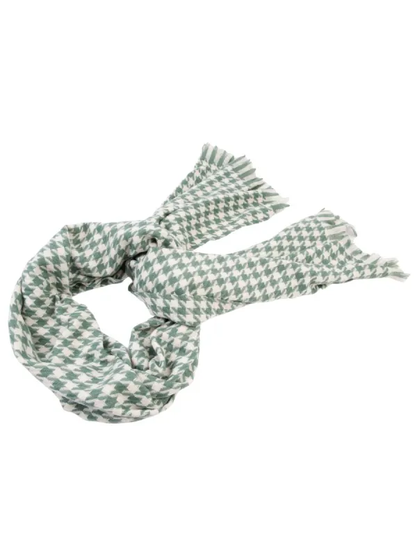 CLASSIC HOUNDSTOOTH SCARF-GREEN sold by Lucca Couture