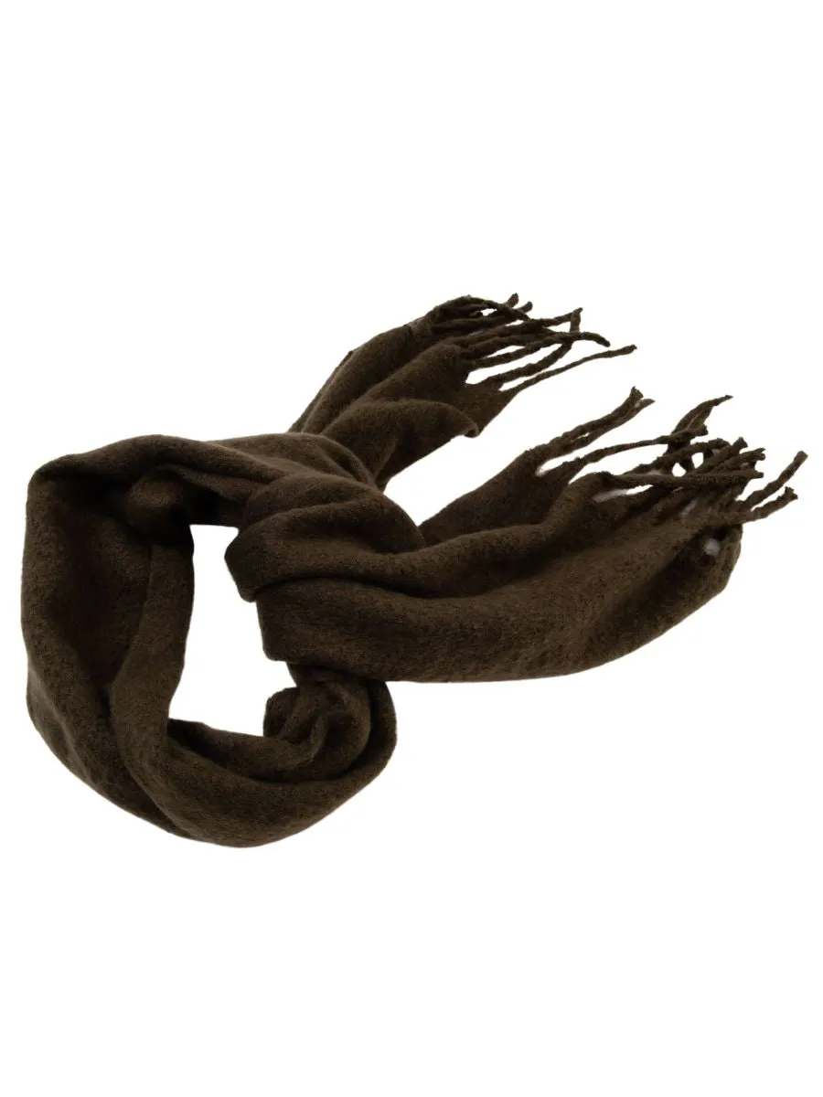 PISTA THICK KNIT SCARF-OLIVE sold by Lucca Couture