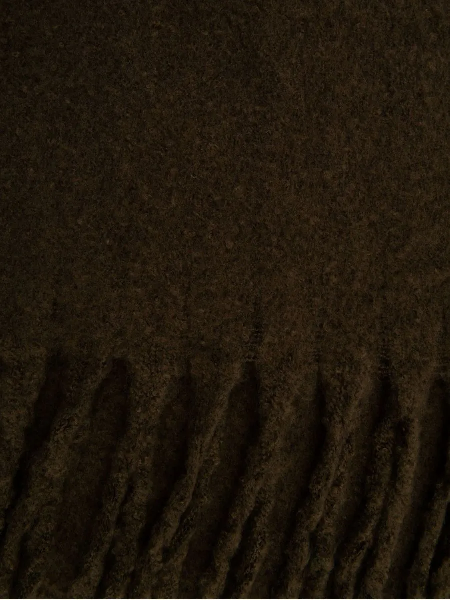 PISTA THICK KNIT SCARF-OLIVE sold by Lucca Couture product image thumbnail 2