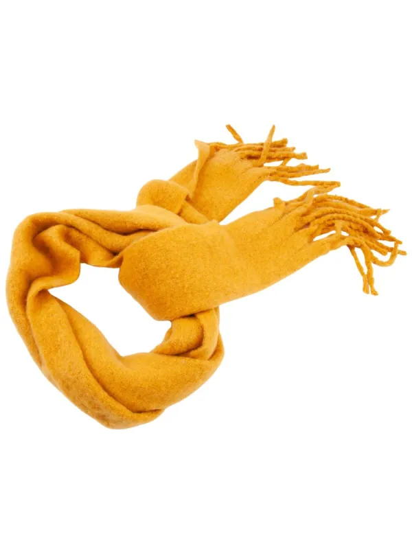 PISTA THICK KNIT SCARF-MUSTARD sold by Lucca Couture