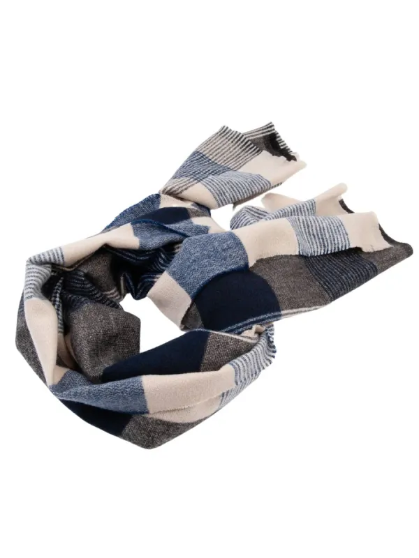 NEVIS PLAID SCARF-PARISIAN BLUE sold by Lucca Couture