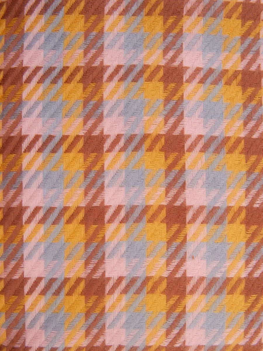 STAR HOUNDSTOOTH SCARF-MUST/SIENNA sold by Lucca Couture product image thumbnail 3